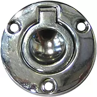 Perko 1232DP2CHR Round Flush Ring Pull - 2" - Chrome Plated Zinc