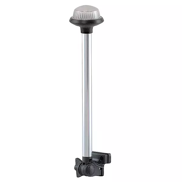 Perko Fold Down All-Round Frosted Globe Pole Light - Horizontal Mount - White