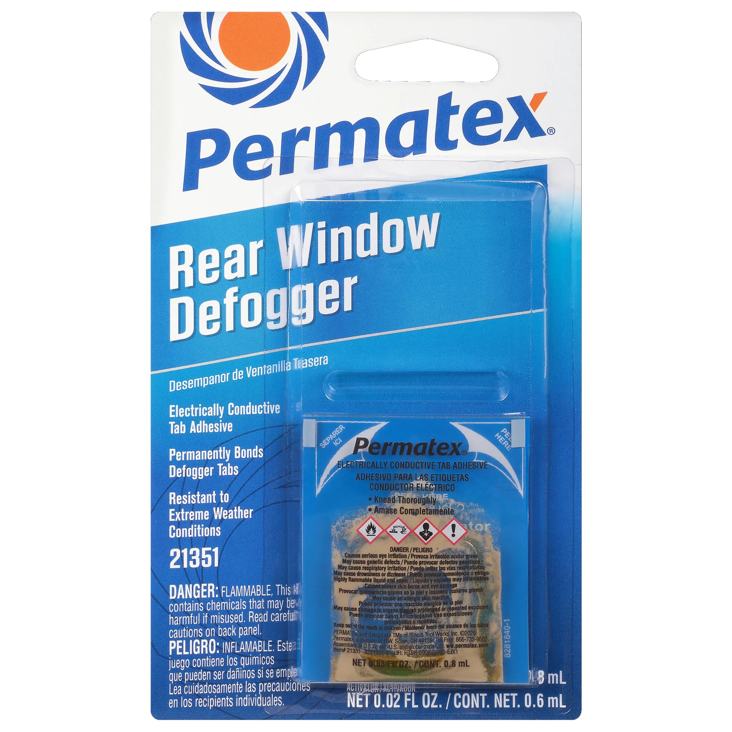 Permatex 21351 Electrically Conductive Rear Window Defogger Tab Adhesive Single Unit