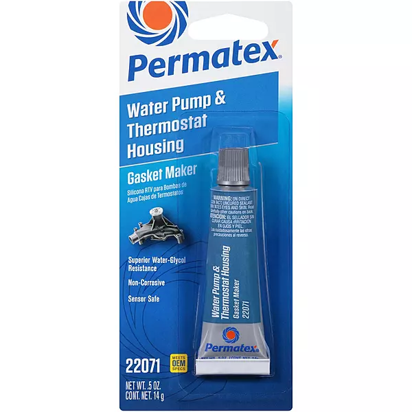 Permatex 22071 Water Pump and Thermostat RTV Silicone Gasket Maker, 0.5 oz.