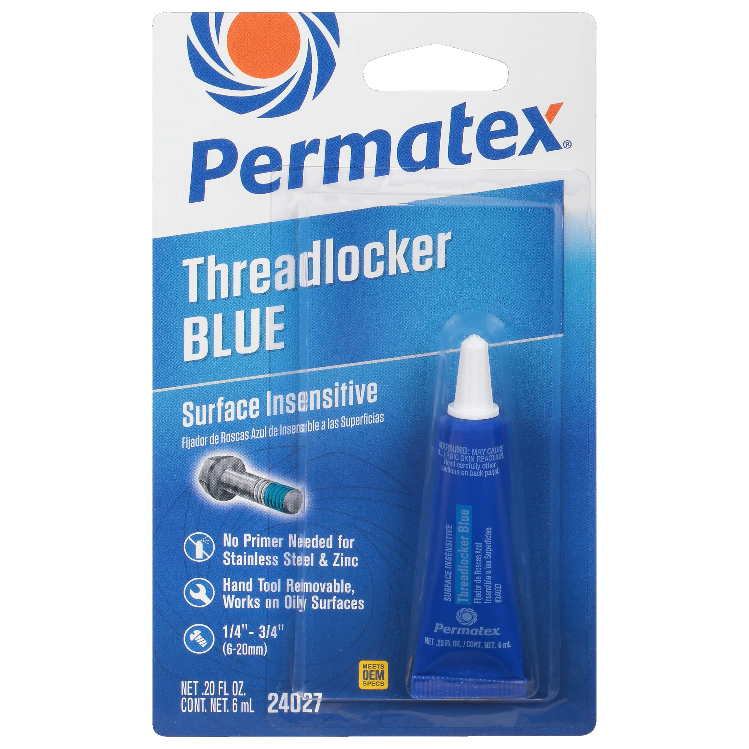 Permatex Medium Strength Threadlocker Blue Thread Lock & Screw Glue