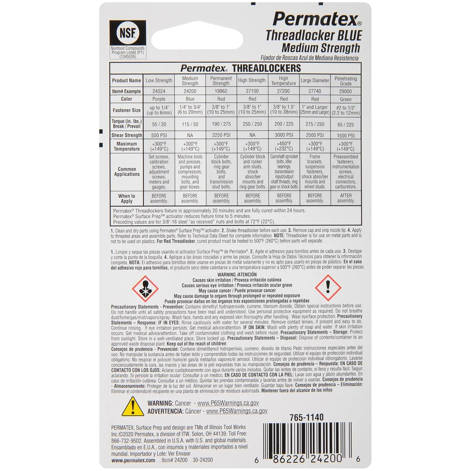 Permatex Medium Strength Threadlocker Blue Thread Lock & Screw Glue
