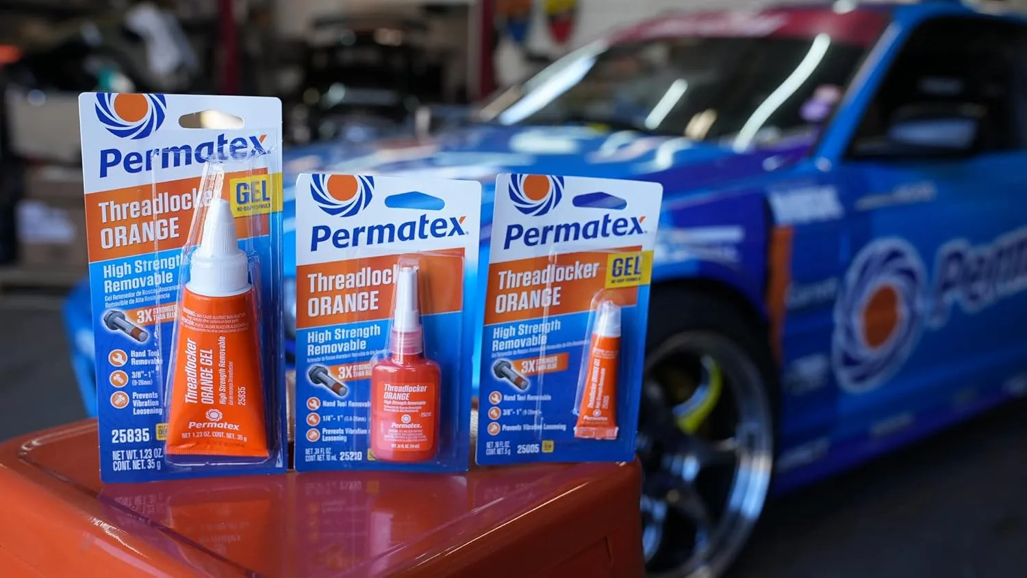Permatex 25210 High Strength Removable Threadlocker Orange Liquid, 10 ml 10 ml Orange High Strength Removable Liquid