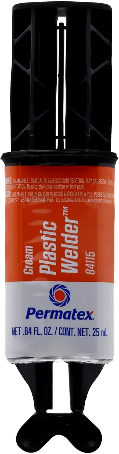 Permatex 84115 5-Minute Plastic Weld Adhesive, 0.84 oz., Black (Pack of 2)