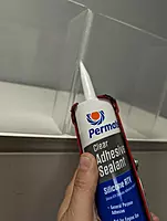 Permatex 80855 Clear RTV Silicone Adhesive Sealant, Waterproof, 11 oz.
