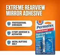 Permatex 81840 Extreme Rearview Mirror Profressional Strength Adhesive Kit, single unit 1 Count (Pack of 1)