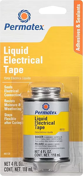 Permatex 85120 Liquid Electrical Tape, 4 oz, Black 4 Ounce