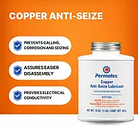 Permatex 31163 Copper Anti-Seize Lubricant, 1 lb Pack of 1 1 lb MACHINE