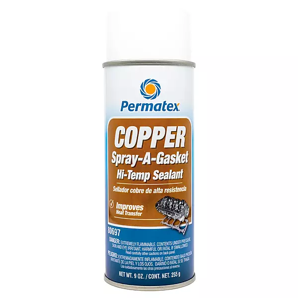 Permatex 80697 Copper Spray-A-Gasket Hi-Temp Adhesive Sealant, 9 oz. Aerosol