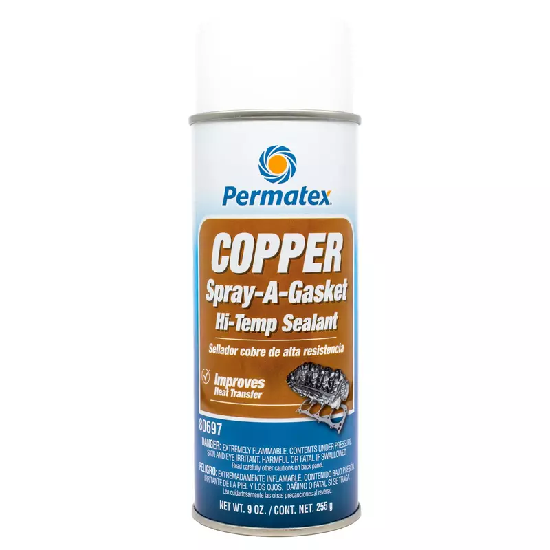 Permatex 80697 Copper Spray-A-Gasket Hi-Temp Adhesive Sealant, 9 oz. Aerosol