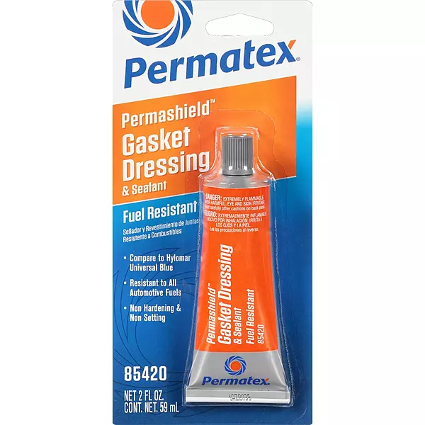 Permatex 85420 Permashield Fuel Resistant Gasket Dressing & Sealant, 2 oz Tube, Orange