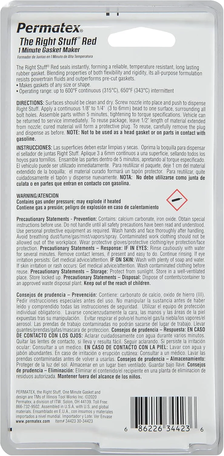 Permatex Red High Temperature Gasket Maker