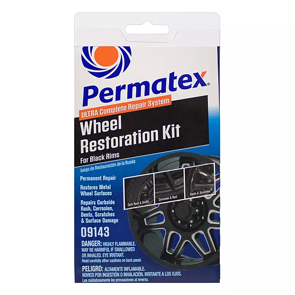 Permatex 09143 Wheel Restoration Kit - Black - Easy-to-Use DIY Wheel Repair