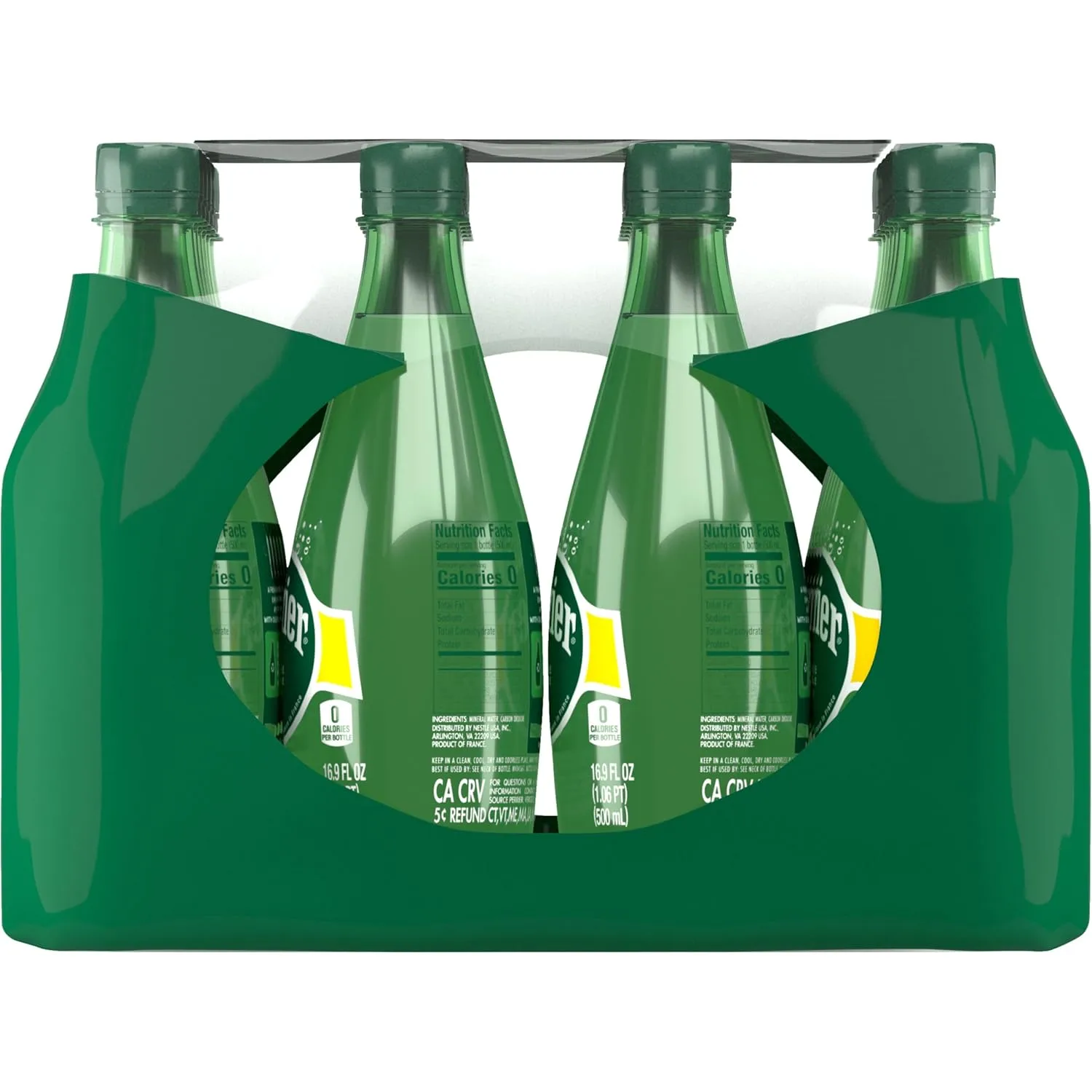 Perrier Carbonated Mineral Water Plastic Bottles, Original, 16.9 Fl Oz (Pack of 24), 405.6 Fl Oz