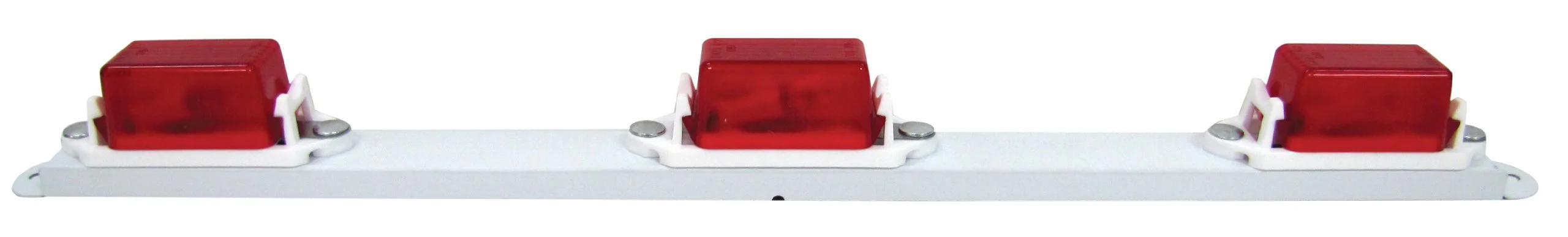 Peterson 107-3R Incandescent Id Bar Light Mini White 16.63" x 1.42", Red