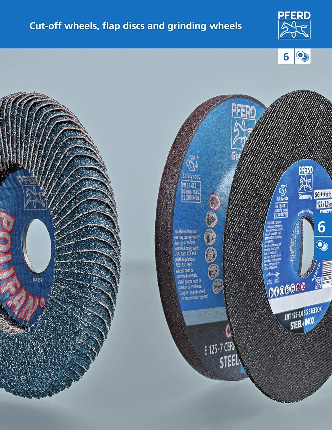7" x 7/8" POLIFAN® Flap Disc - Conical SGP Ceramic Oxide Cool, 40 Grit 7 Inches 40 7/8 Inches Round Hole 8500 RPM 1 62669