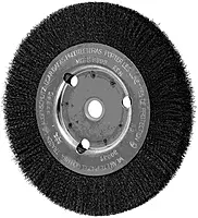 Narrow Face Crimped Wire Wheel Brushes - 6" crimped wire wheel narrow face .008 cs wire