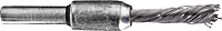PFERD 83285 Singletwist Stem Mounted Power Knot End Brush with Coated Cup, Round Shank, Stainless Steel Bristles
