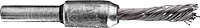 PFERD 83285 Singletwist Stem Mounted Power Knot End Brush with Coated Cup, Round Shank, Stainless Steel Bristles