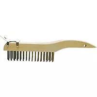 PFERD 85034 Shoe Handle Scratch Brush w/Scraper 4x16 Rows CS Wire Wood Block (12pk)