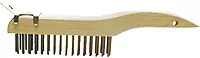 PFERD 85034 Shoe Handle Scratch Brush w/Scraper 4x16 Rows CS Wire Wood Block (12pk)