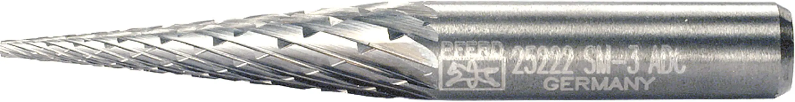 Carbide Bur - Cone (Pointed), Double Cut 1/4 x 1 x 1/4 Shank - SM-3