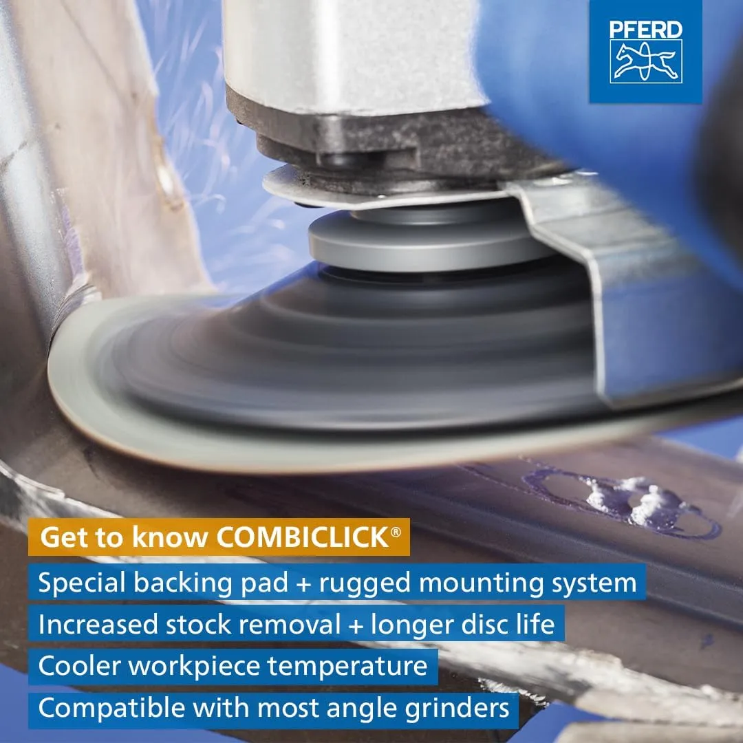 PFERD COMBICLICK® Fiber Discs and Backing Pads for Angle Grinders