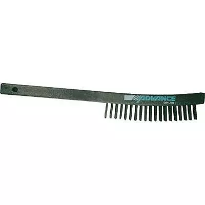 Curved Handle Scratch Brushes, 13 3/4", 3X19 Rows, Carbon Steel Wire, Plastic (410-85012) Each