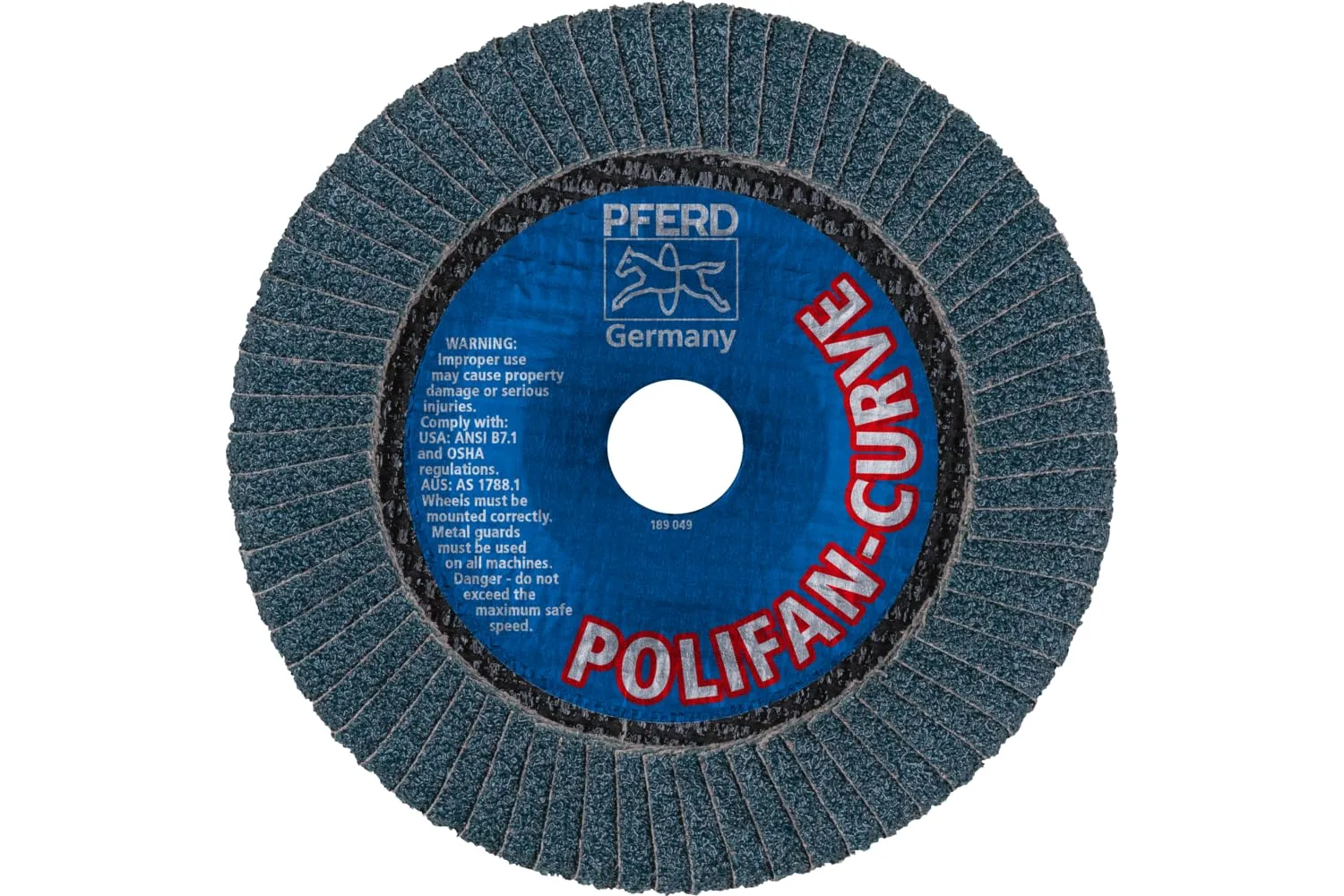 PFERD POLIFAN®-Curve Radial Type Flap Disc - 6" x 7/8" Thread, 40 Grit Zirconia
