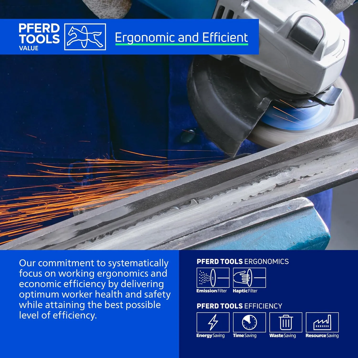 PFERD POLIFAN®-Curve Radial Type Flap Disc - 4-1/2" x 5/8-11" Thread, 60 Grit Ceramic Oxide