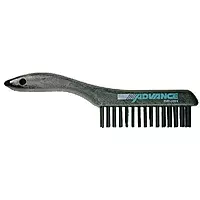 Shoe Handle Scratch Brushes, 10 1/4", 4X16 Rows, Carbon Stl Wire, Plastic Handle (410-85037) Each