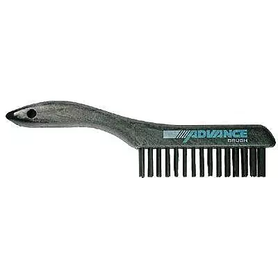 Shoe Handle Scratch Brushes, 10 1/4", 4X16 Rows, Carbon Stl Wire, Plastic Handle (410-85037) Each