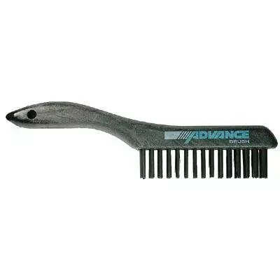 Shoe Handle Scratch Brushes, 10 1/4", 4X16 Rows, Carbon Stl Wire, Plastic Handle (410-85037) Each