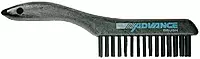 Shoe Handle Scratch Brushes, 10 1/4", 4X16 Rows, Carbon Stl Wire, Plastic Handle (410-85037) Each