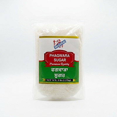 Phagwara Pure Cane Sugar showing sparkling white, fine-grain sulfur-free crystals for Indian cooking