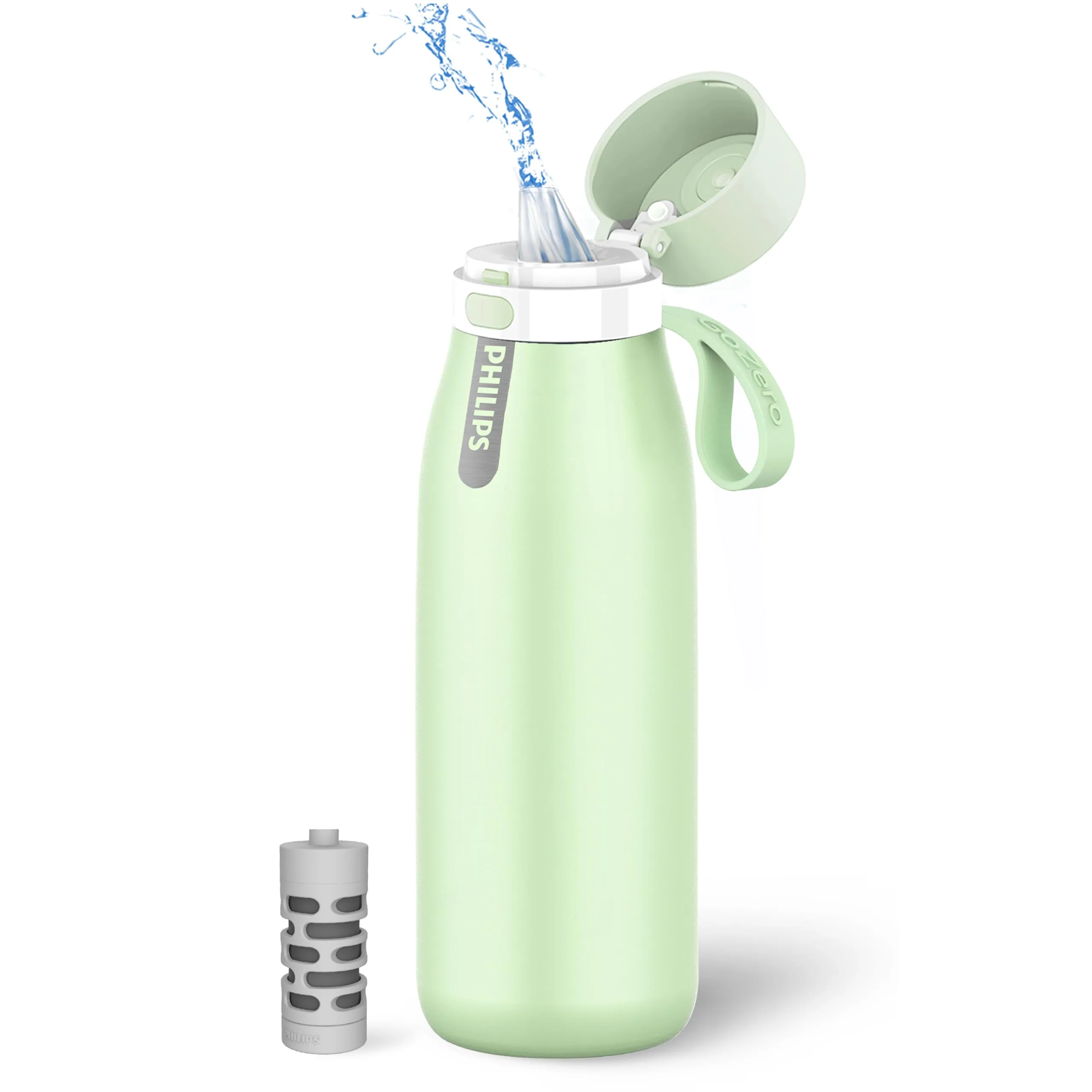 PHILIPS GoZero Everyday Insulated Stainless-Steel Water Bottle With Filter