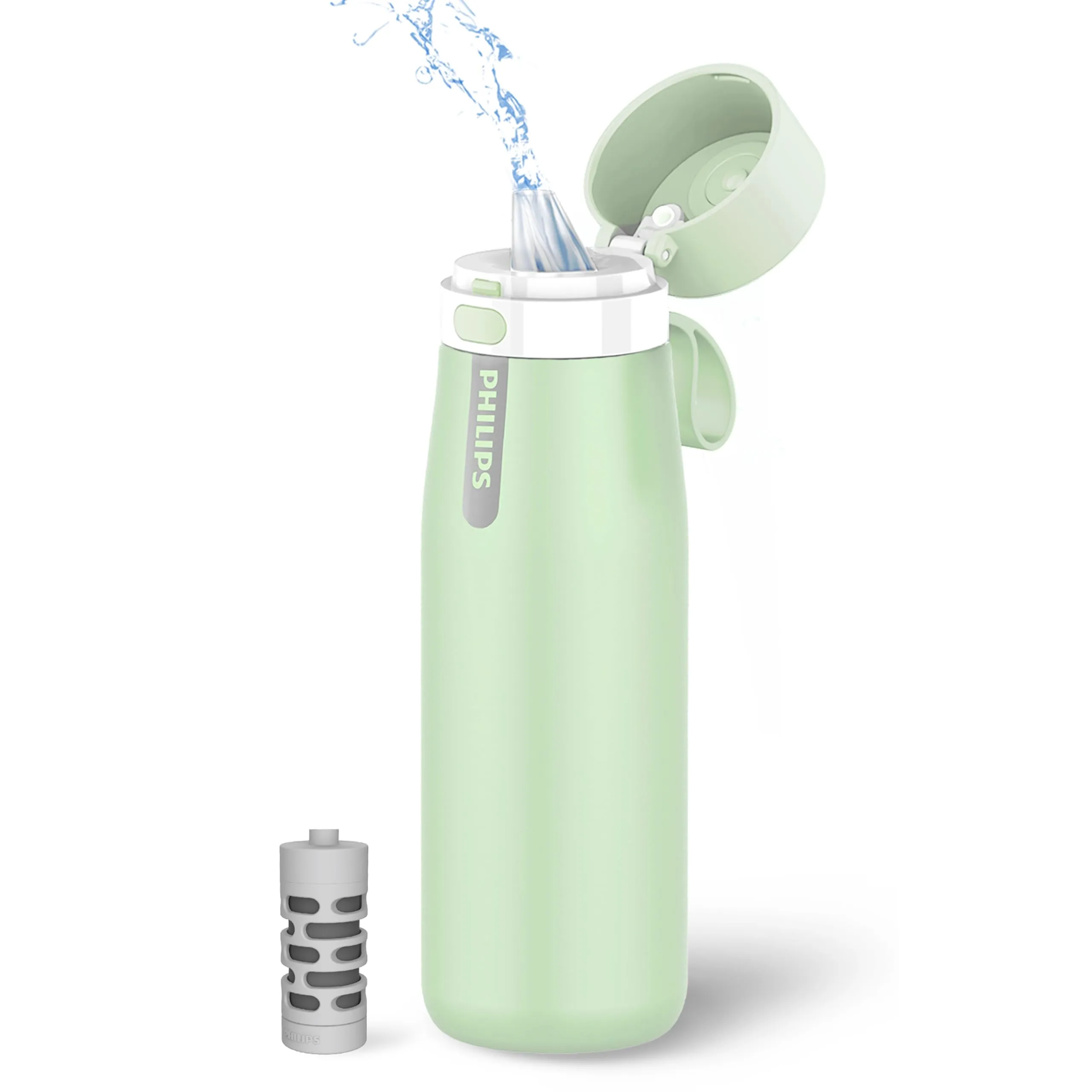 PHILIPS GoZero Everyday Insulated Stainless-Steel Water Bottle With Filter