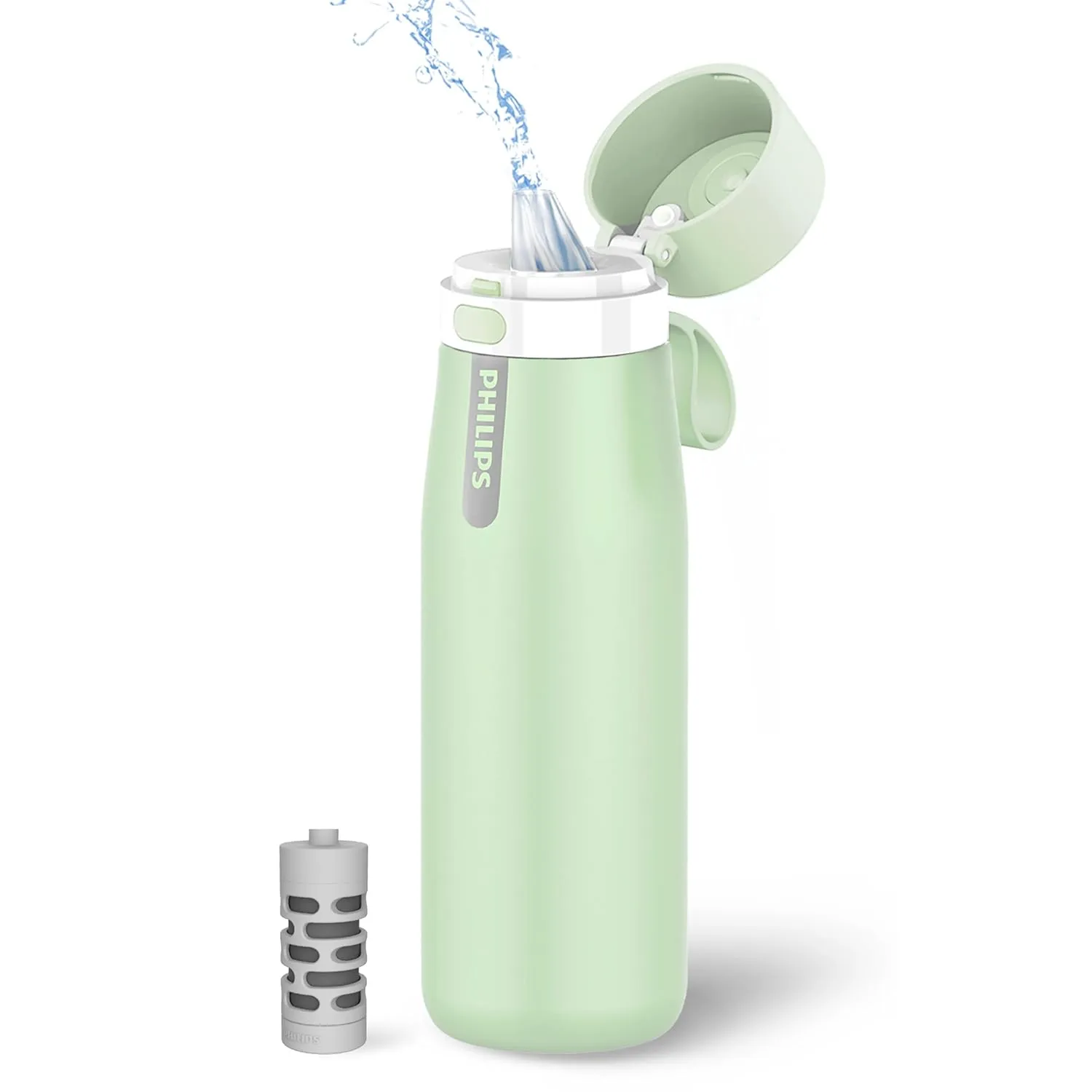 PHILIPS GoZero Everyday Insulated Stainless-Steel Water Bottle With Filter