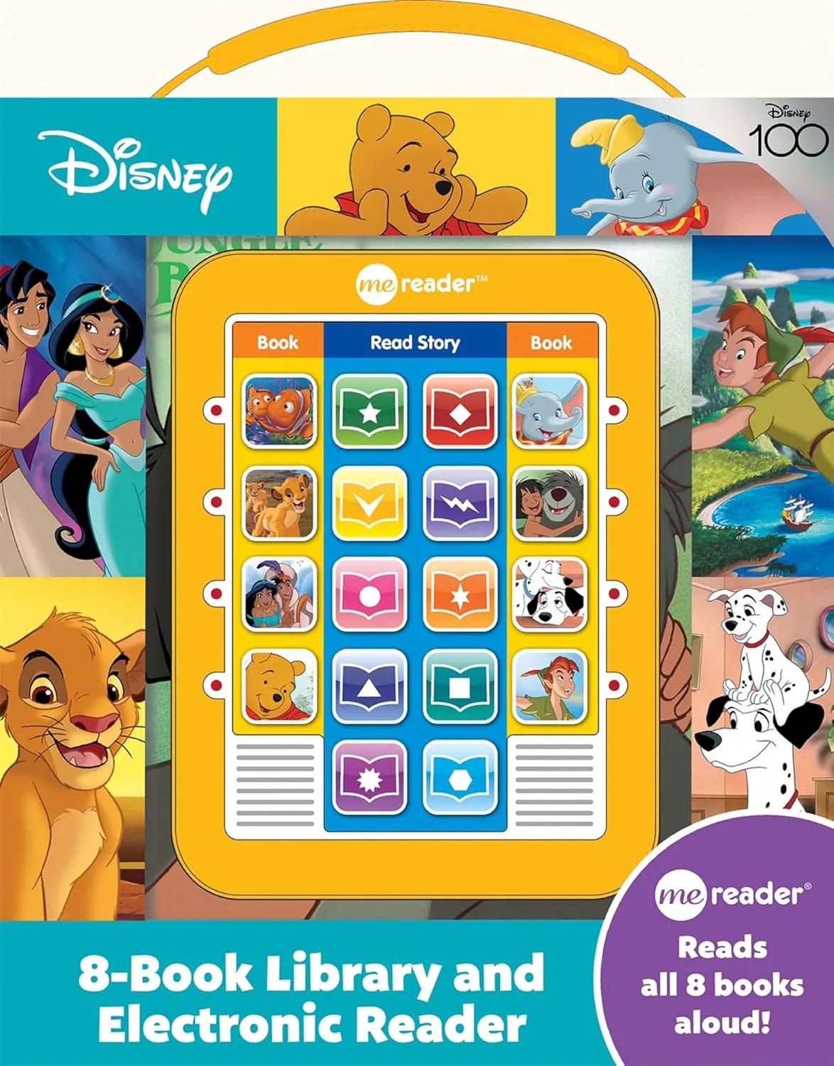 Disney Classic - Lion King, Finding Nemo, Aladdin and more! - Me Reader Electronic Reader and 8 Sound Book Library - PI Kids
