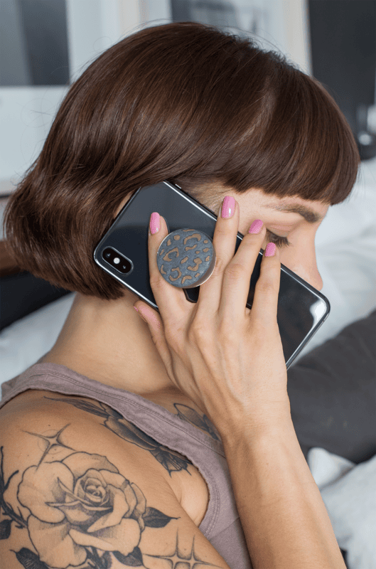 Purple Animal Print Phone Support Purple Animal Print Phone Support