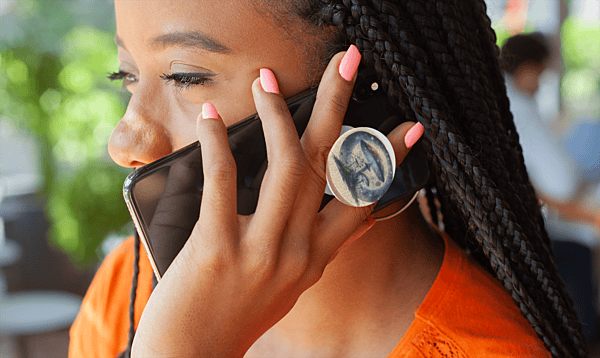 Dark Blue Celestial Mushroom Phone Pop