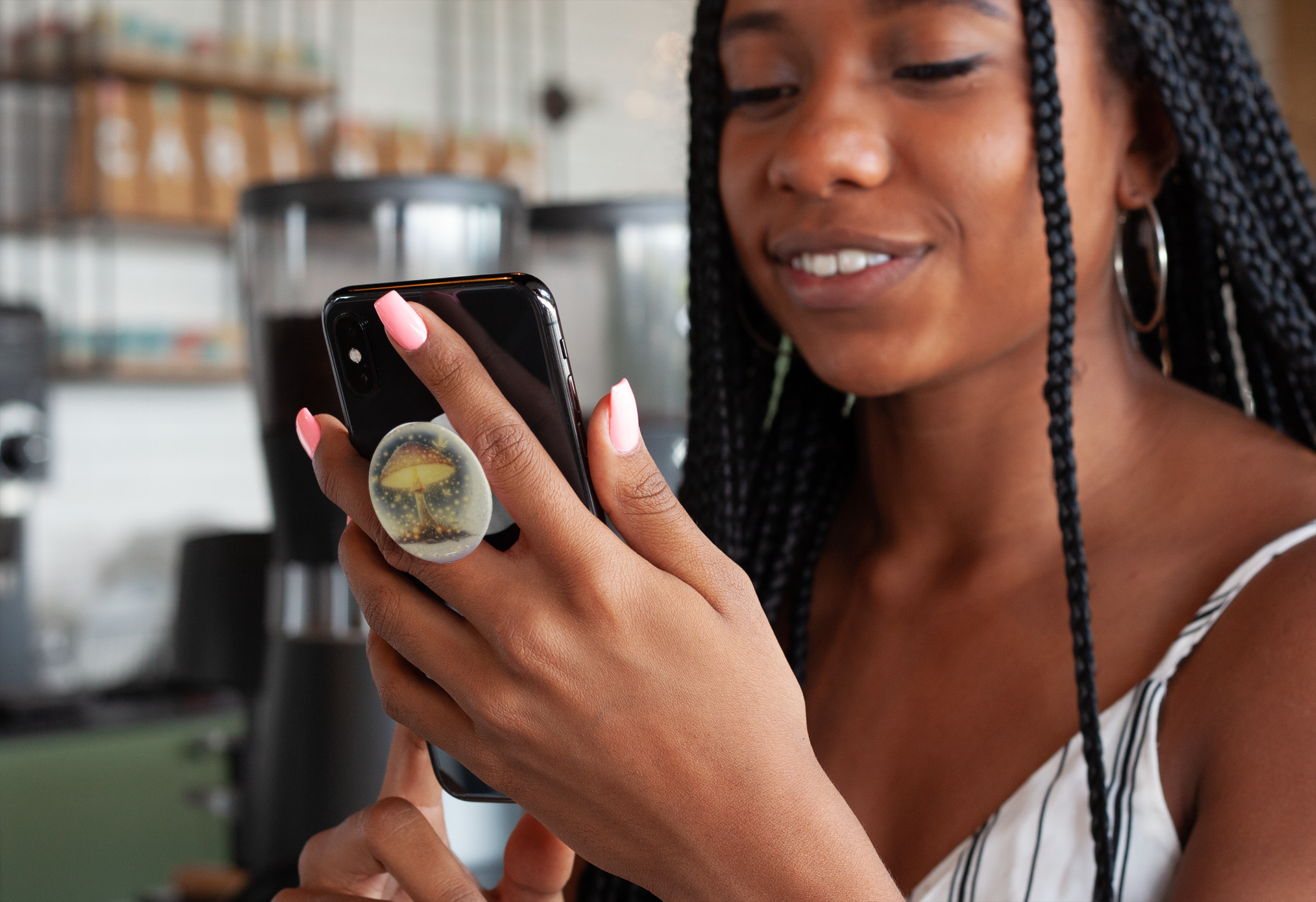 Starry Sky Dreamy Mushroom Phone Pop