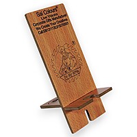 Personalized Wooden Mobile Phone Stand - Laser Engraved