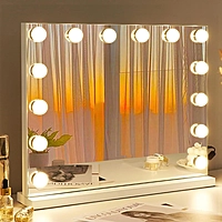 White metal base with LED flat mirror(23*18 INCH)