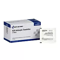 PhysiciansCare First Aid Antiseptic Towelettes, Box of 25 Individually Wrapped