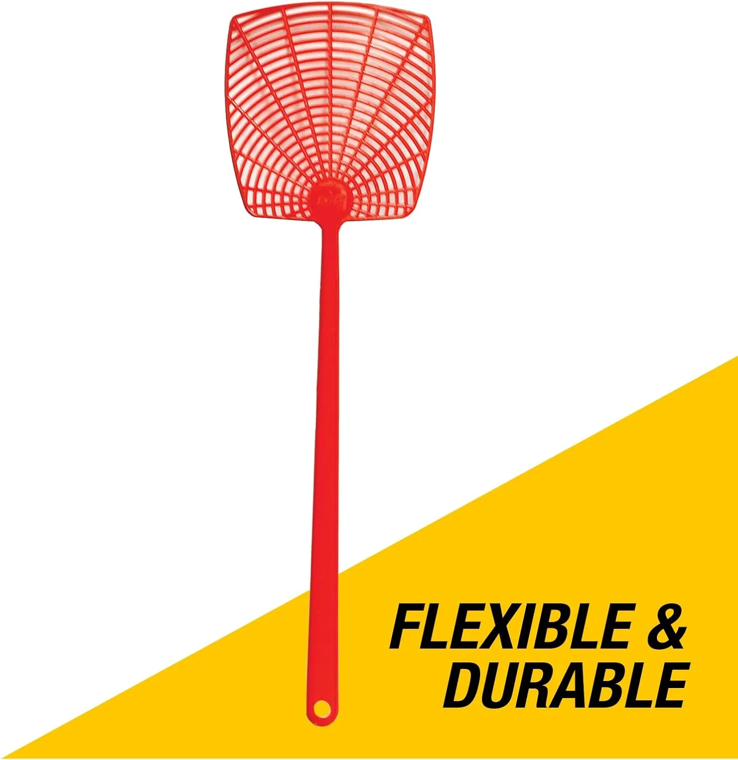 PIC 274-INN Plastic Fly Swatter Assorted Neon Plastic Fly Swatter – Single Orange Pack of 5 Heavy Duty Orange