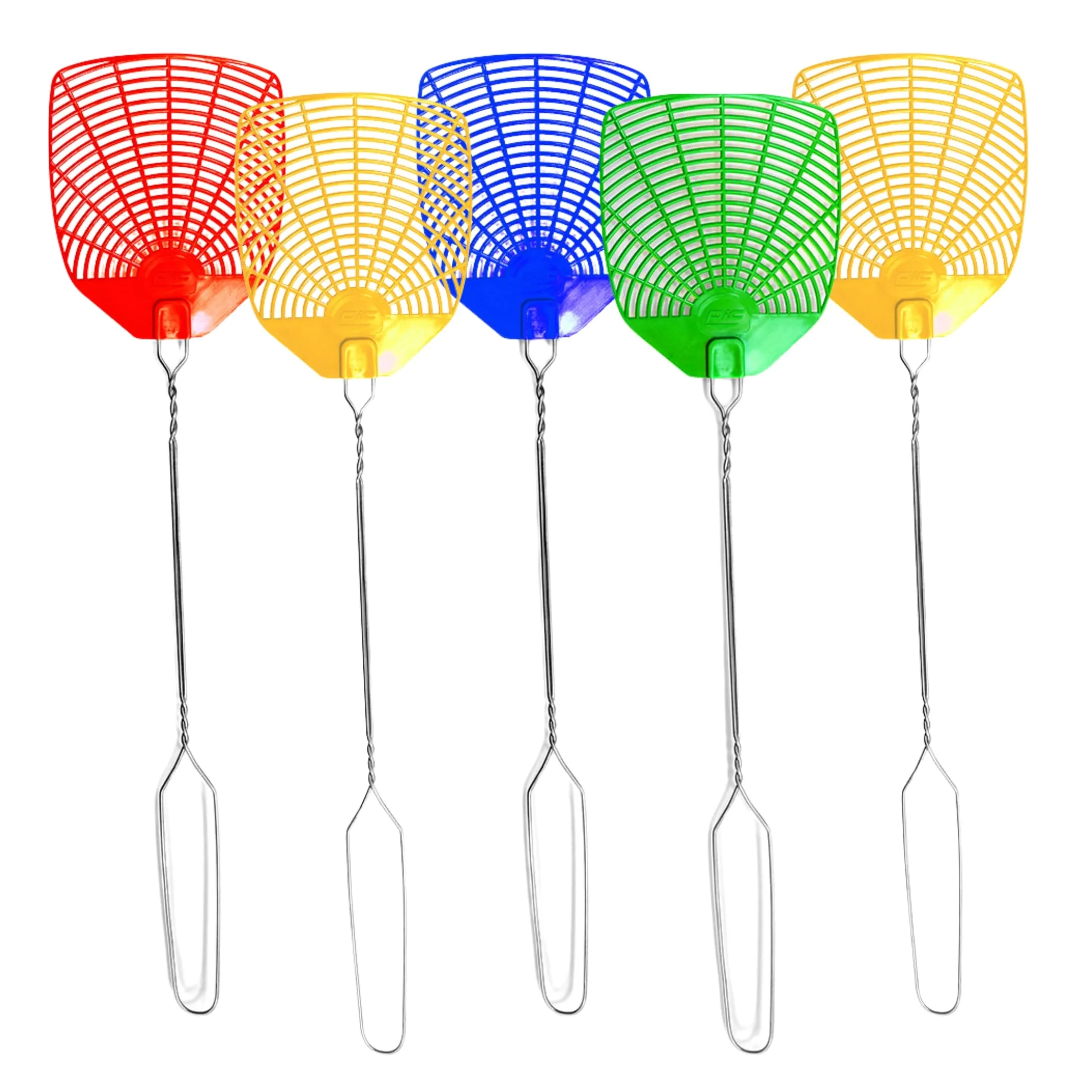PIC Wire Handle Fly Swatters, Assorted Colors, Pack Of 2 Swatters