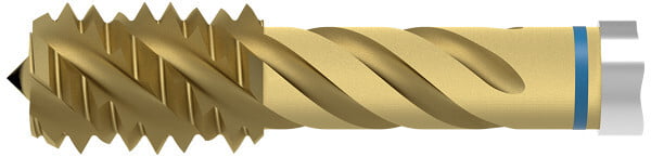 High Performance M5 x 0.8 mm TiN Coated Blind Hole Tap