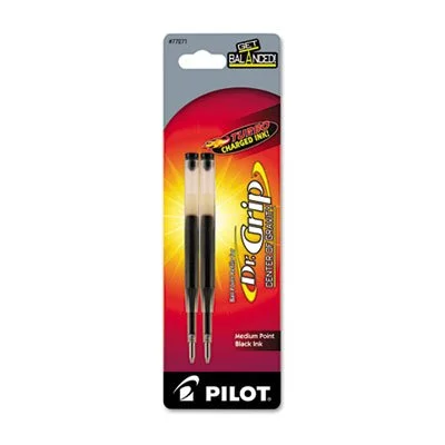 Refill For Dr. Grip Center Of Gravity Pen, Medium, Black Ink, 2/pack