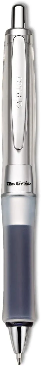 PILOT Dr. Grip Center of Gravity Refillable & Retractable Ballpoint Pen, Medium, Charcoal Grip, Black Ink (36180)